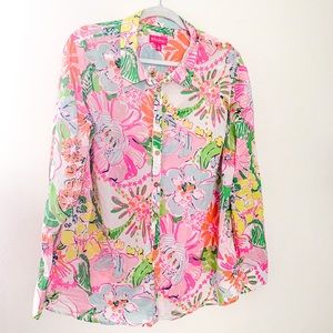 Lily Pulitzer Target Boise Posey Button Down Top